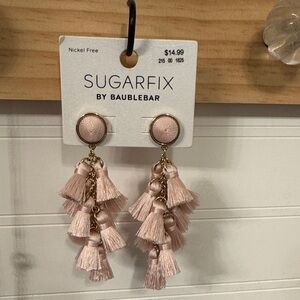 BaubleBar Pink Tassel Earrings